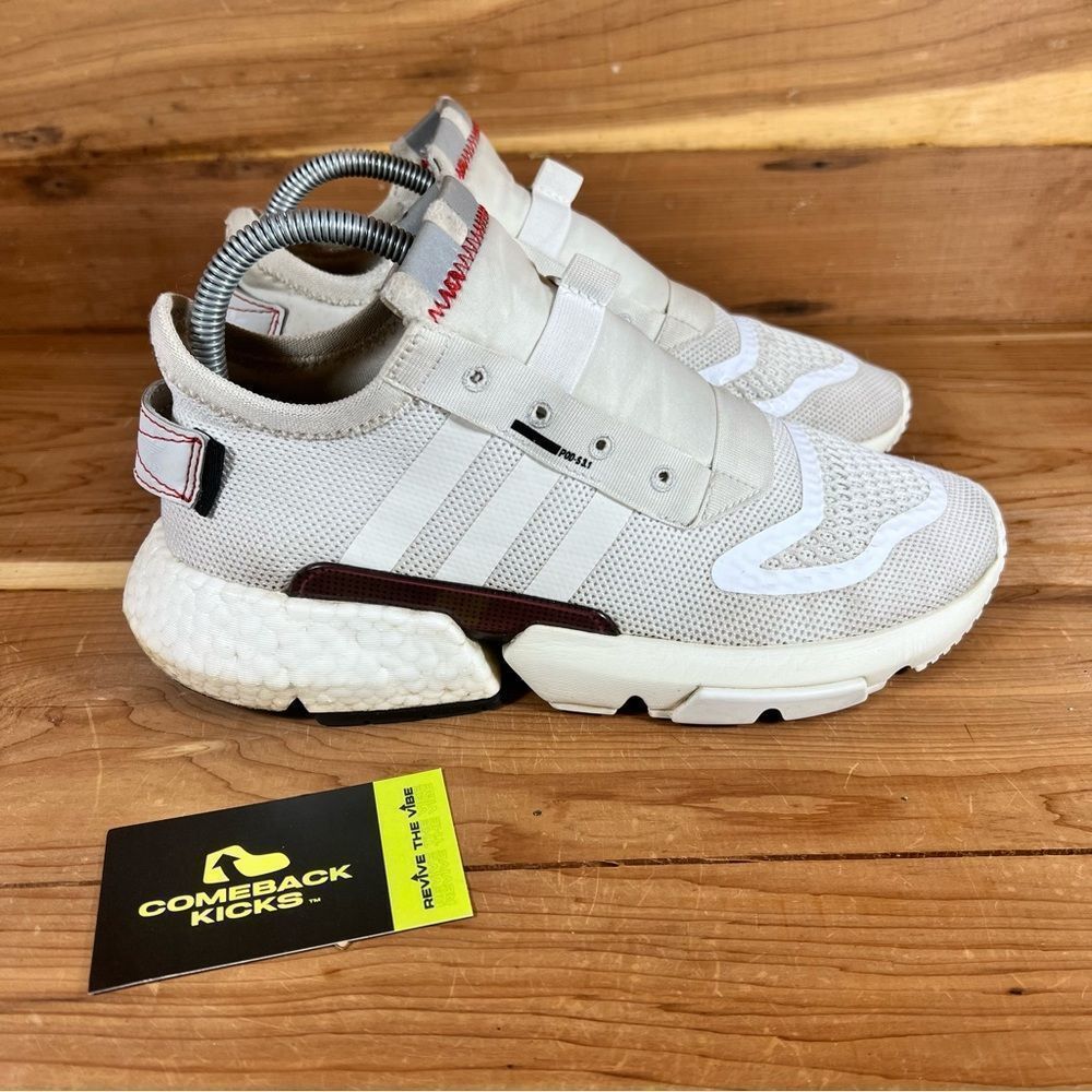 Adidas POD-S3.1 EE7030 Womens White Athletic Sneakers Shoes Size 7.5